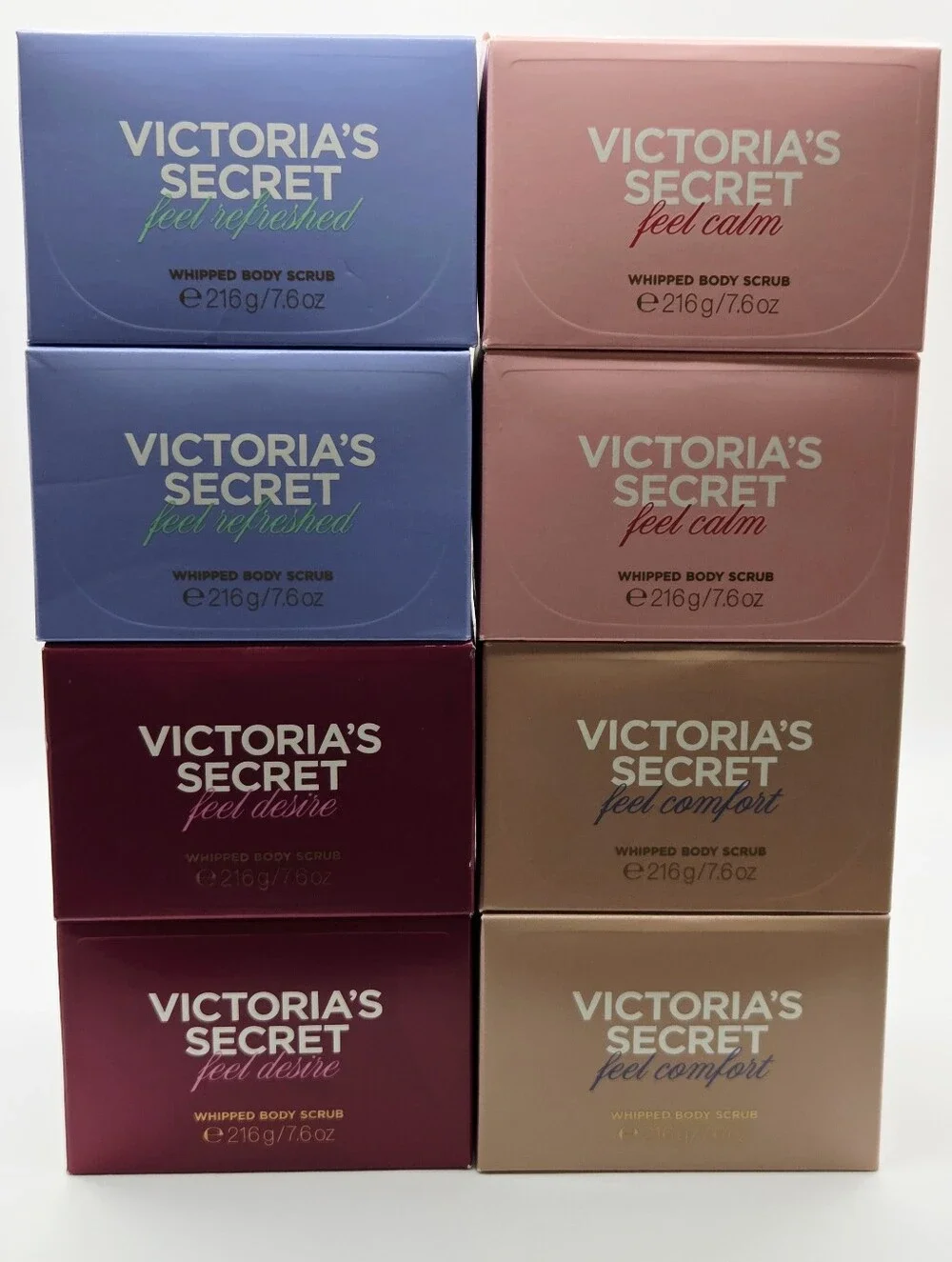 Victoria's Secret Whipped Body Scrubs BOXED Bundle New! 8PC